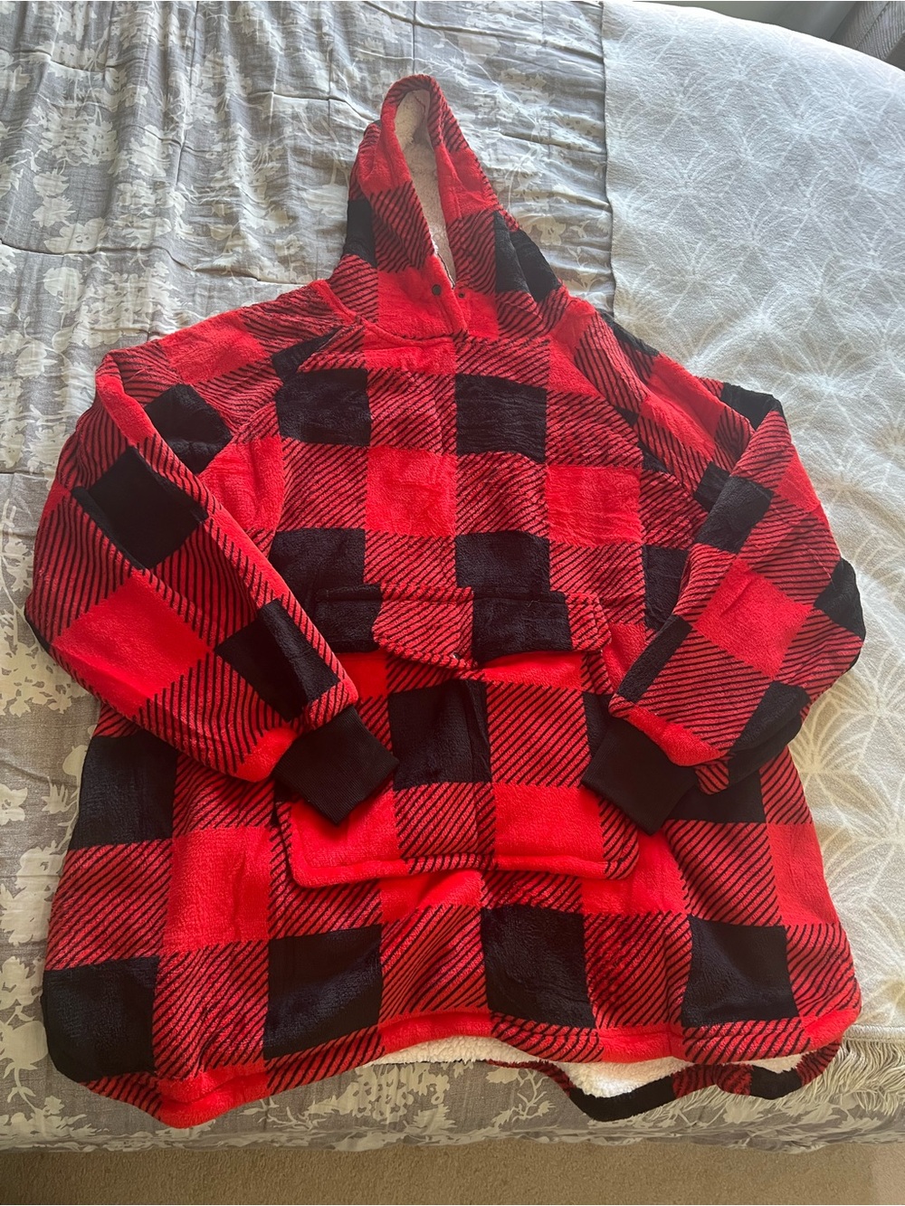 Cozy Red & Black Buffalo Plaid Hooded Pullover